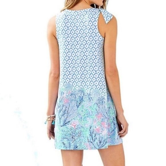 Lilly Pulitzer Luella Sleeveless Shift Swing Dress in Sea La Vie - Picture 3 of 14